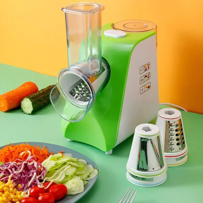 Multifunctional Electric Salad Maker Fruit Vegetable Slicer Cutter Carrot Grater Potato Chopper Cutting Machine Cheese Shredder, vegetable cutter