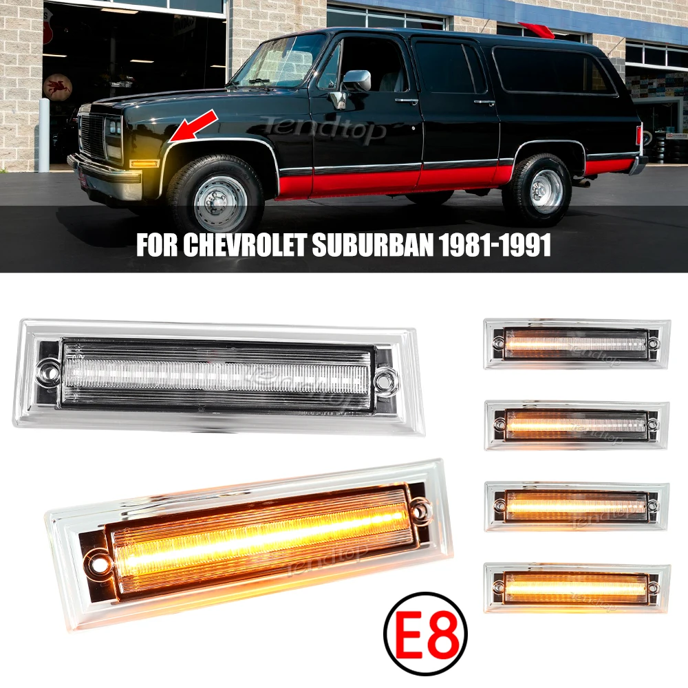 

2 шт. динамические автомобильные передние лампы Sidemarker для 1987-1991 Chevrolet Blazer C10, передний бампер для грузовика, фонарь/боковой маркер