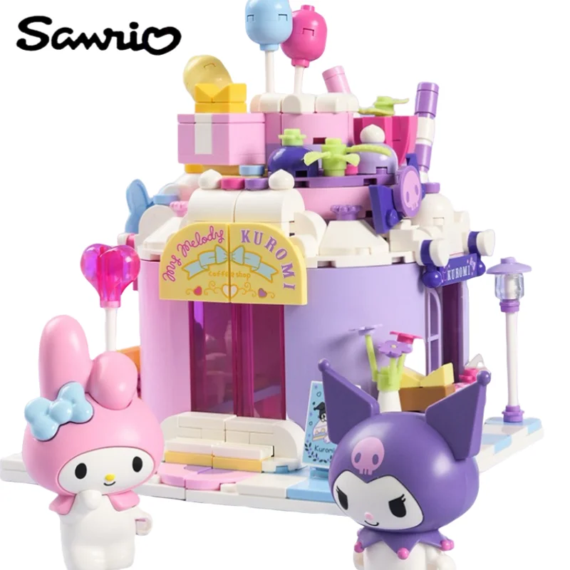 

Новинка, аниме Kuromi My Melody Sanrio, милые Мультяшные строительные блоки, милая коллекционная игрушка, модель, украшение, подарок