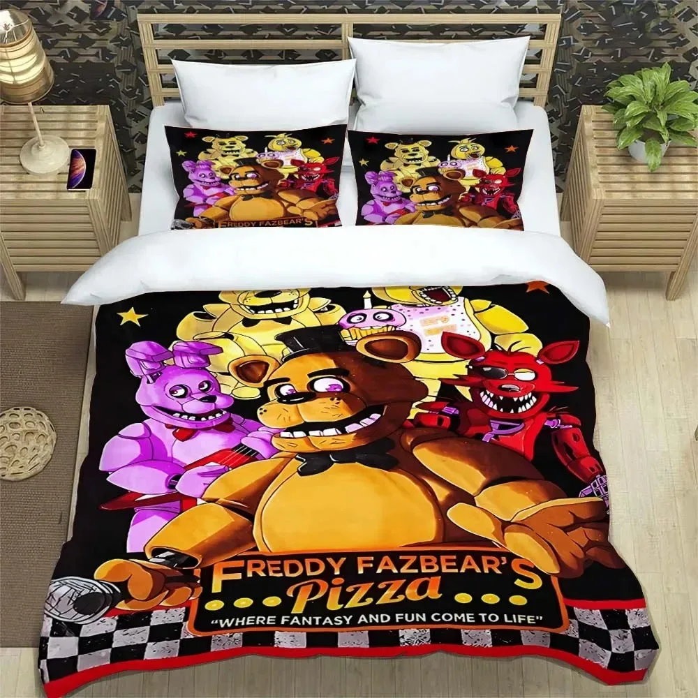 F-Five-Nights At Freddy´s FNAF Bedding Sheet Set King Twin Double Boys Bedding Mircofiber or Polyester Duvet Cover 3
