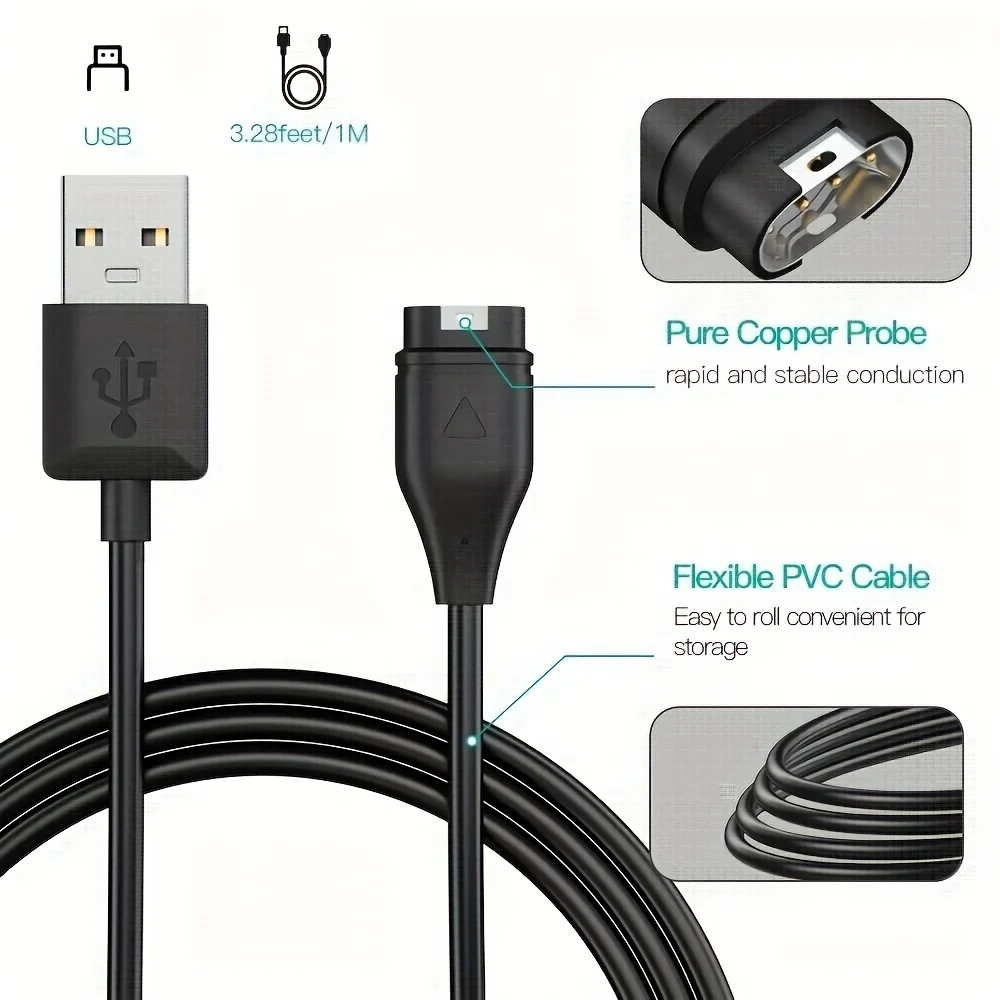 Versatile Smartwatch Charger Cable