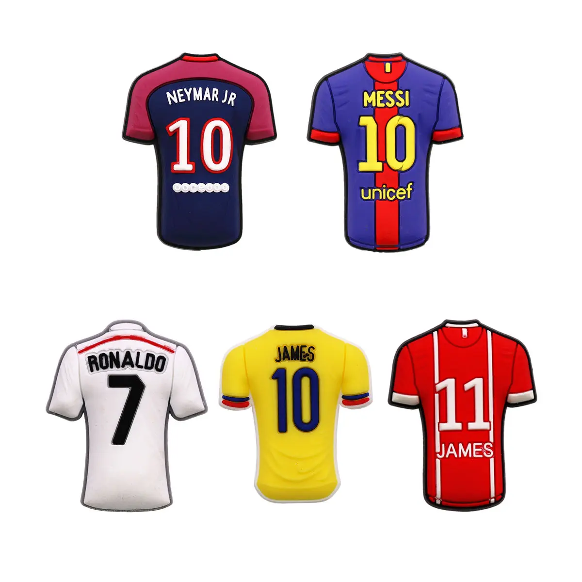 Shoe Charms 1 Pcs Original Soccer Jersey PVC Shoe Charms Designer Sandals Upper Decorations Accessories Football Clothes Shapes Clogs Buckle