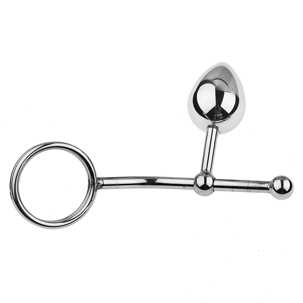 Hook Ring Metal Removable Movable Single Double Ball Toys for Men Sexy Shop 18+ Anal Plug Steel_voghion.com