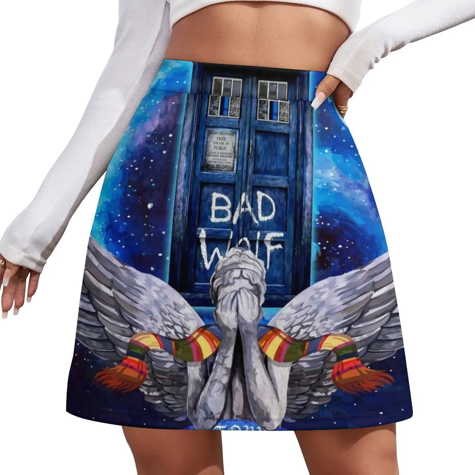 Angel dont blink Mini Skirt novelty in clothes festival outfit women рок ume usm blink 182 blink 182