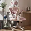 Ergonomic Office Chair M903, High Back Comfy Mesh Desk Chair with Wheels, Adjustable Lumbar Support, Headrest, Pink 1
