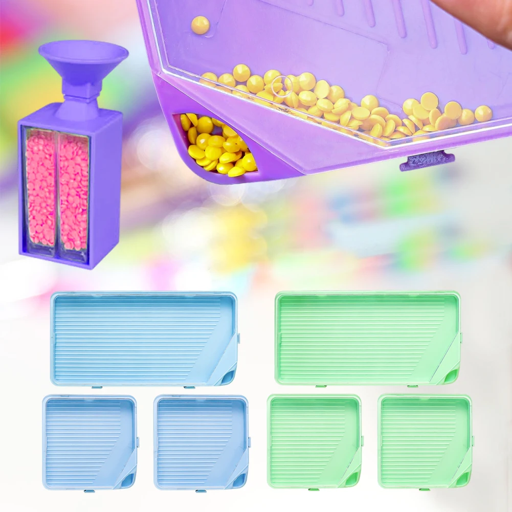 6Pcs Diamond Art Trays Rhinestone Tray Organizer Bead Sorting Trays Organizer Diamond Painting Accessories and Tools for Adults