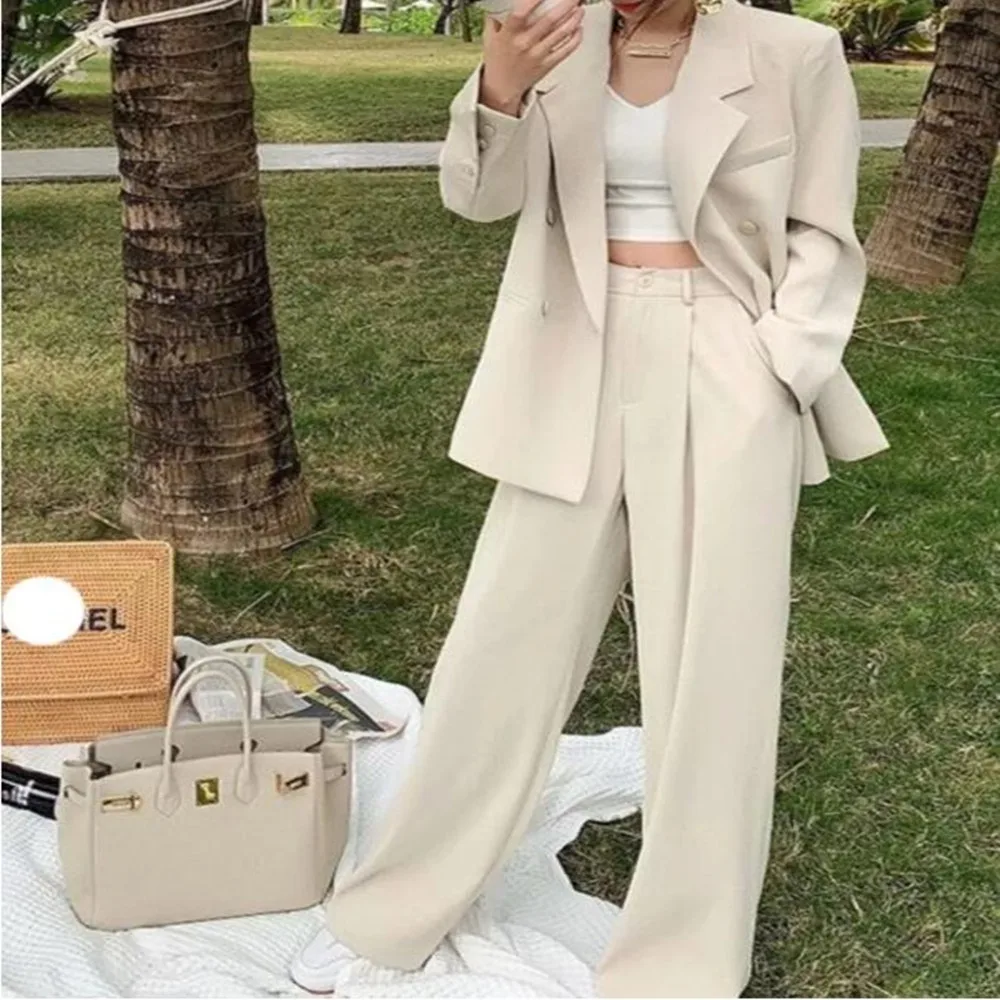 Pink Office Commuter 2-Piece Elegant Business Leisure Formal Wedding Party evening party Set (Jacket+Pants)