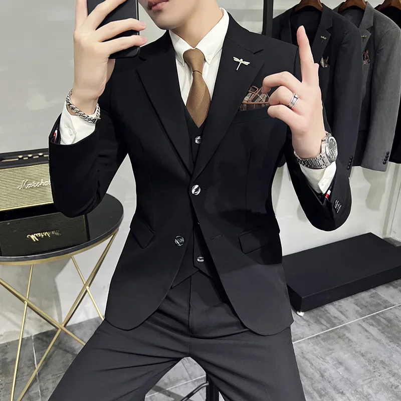 

T3215 Summer gray handsome suit men's suit Korean version slim groom wedding small suit casual jacket