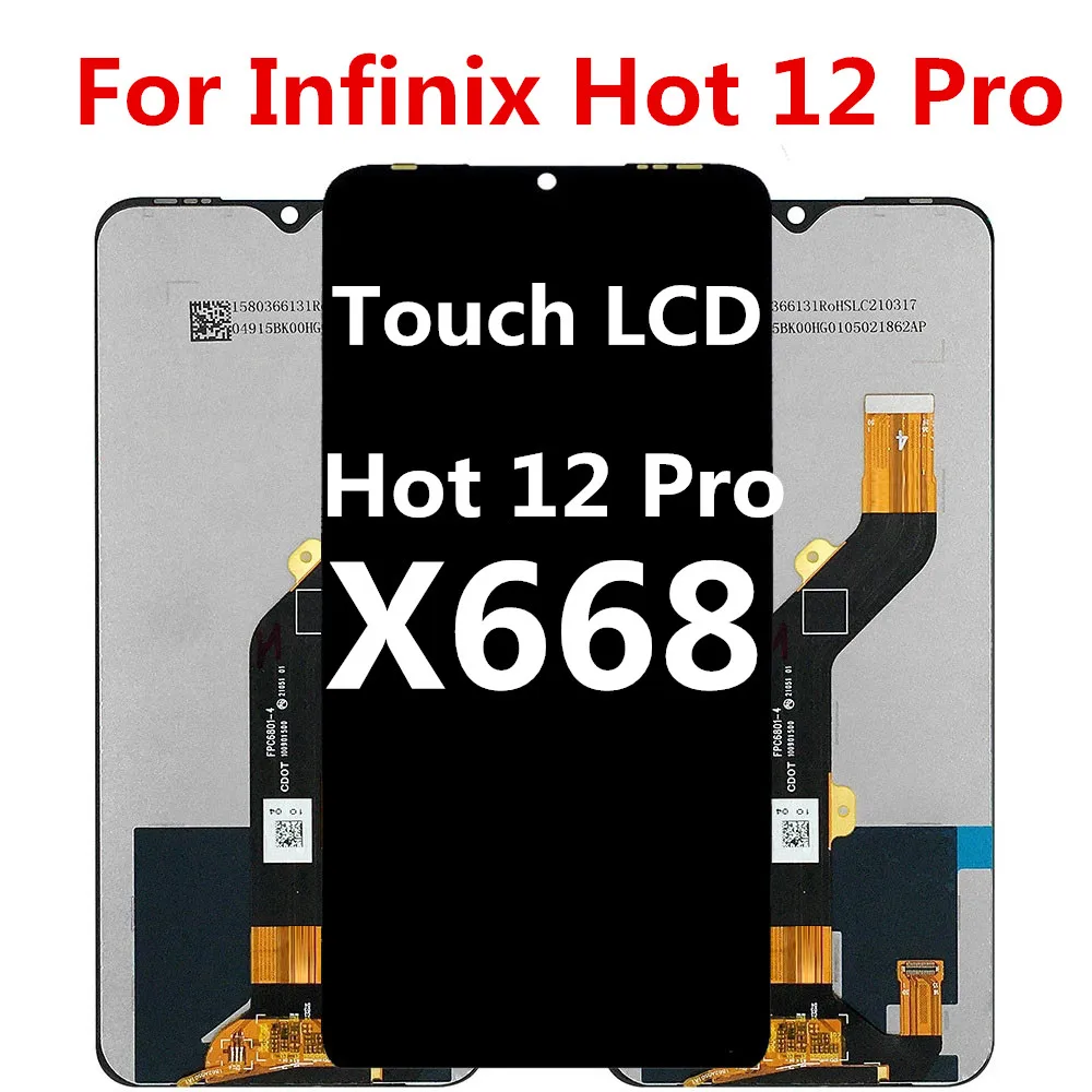 

Оригинальный ЖК-дисплей для Infinix Hot 12 Pro X668C, быстрая замена ЖК-дисплея для Hot 12pro X668