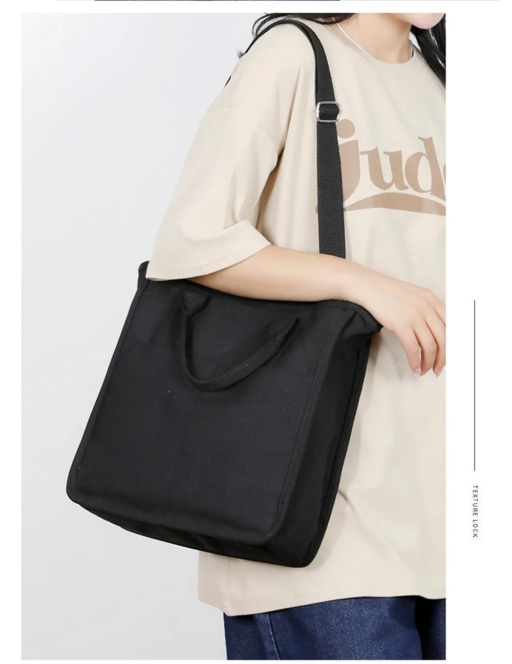 Canvas Shoulder Bag For Women Large Capacity Top HandBag Female Messenger Bag Women's Crossbody Book Student Bag Free Shipping