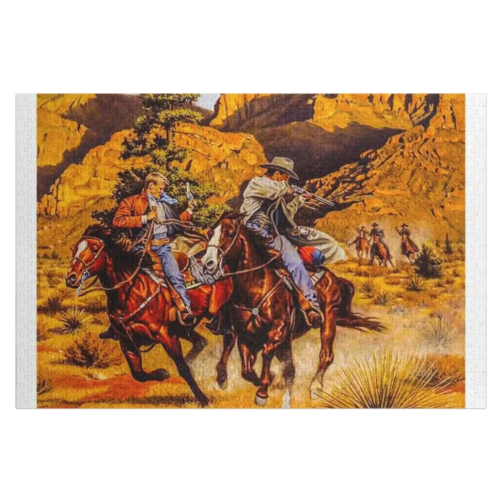 

fwc 5192 old west wild cowboy Jigsaw Puzzle Wooden Decor Paintings Custom Wooden Name Woodens For Adults Name Wooden Toy Puzzle