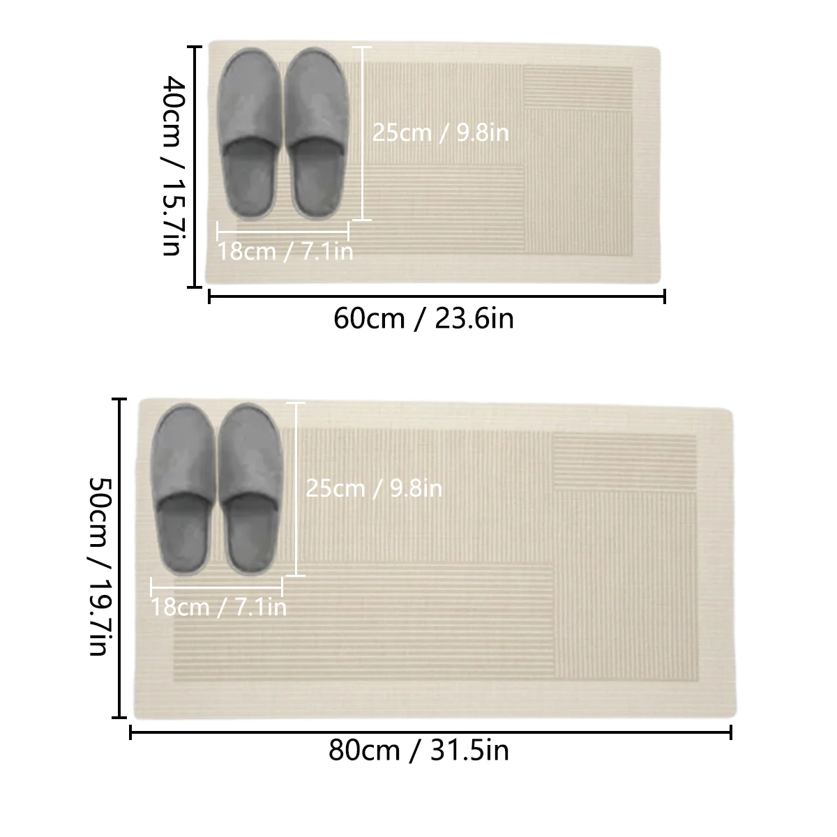 Bathroom Floor Mat Thickened Absorbent Non-slip Shower Room Door Foot Mat Household Toilet