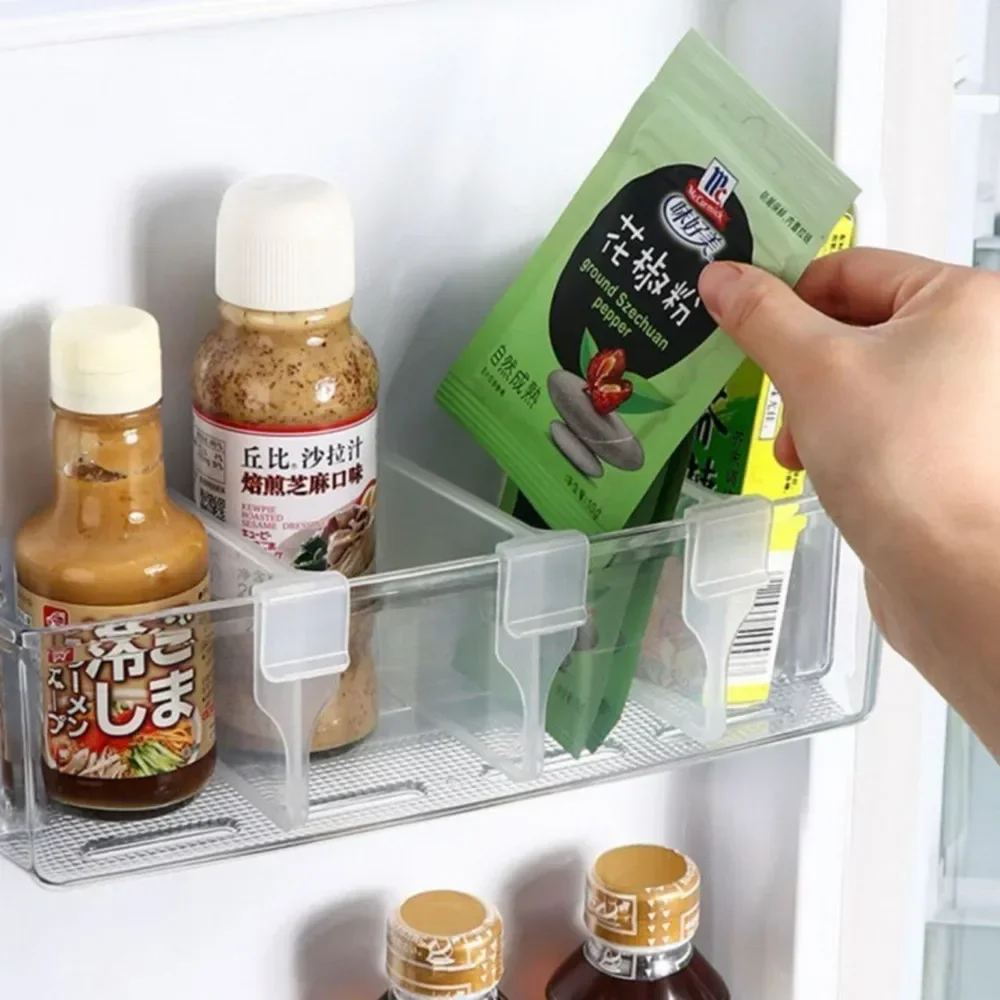 Refrigerator Storage Partition Board Fridge Kitchen Organization Home Divider Storage Splint Kitchen Bottle Can Shelf Organizer 4