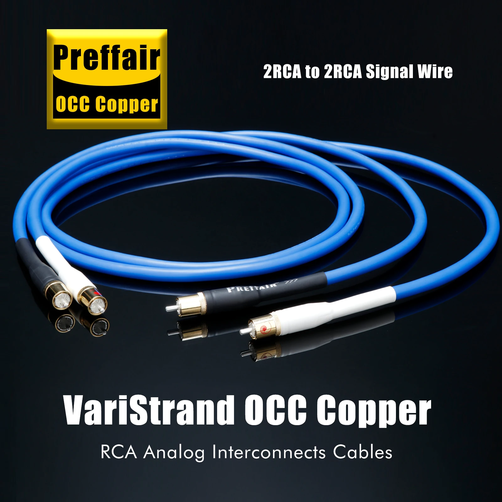 Preffair XLR/RCA symmetrisches Kabel 3Pin XLR Stecker Interconnect Audiokabel RCA Signalkabel (ein Paar) – Detail 1