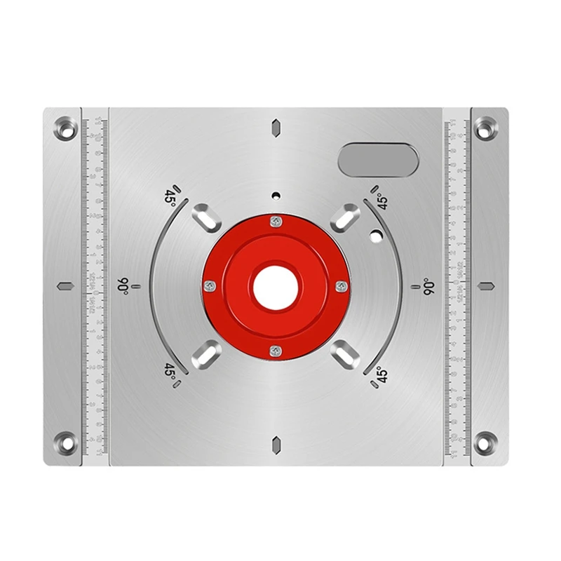 

Bakelite Milling Flip-Chip Table Set Woodworking Engraving Machine Slotting Multifunctional Hole Trimmer Red & Silver