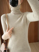 2025 Autumn Winter Turtleneck Sweater Women Thick Warm Soft Female Slim Pullovers Women Sweater Ladies Solid Versatile Knitted - Image 3