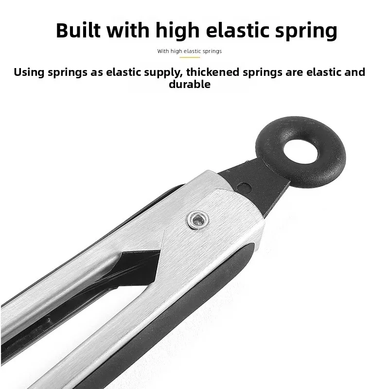 Stainless Steel Pliers with Anti Slip Handle, Heat-resistant and Easy To Store, Multifunctional Food, Portable and Convenient