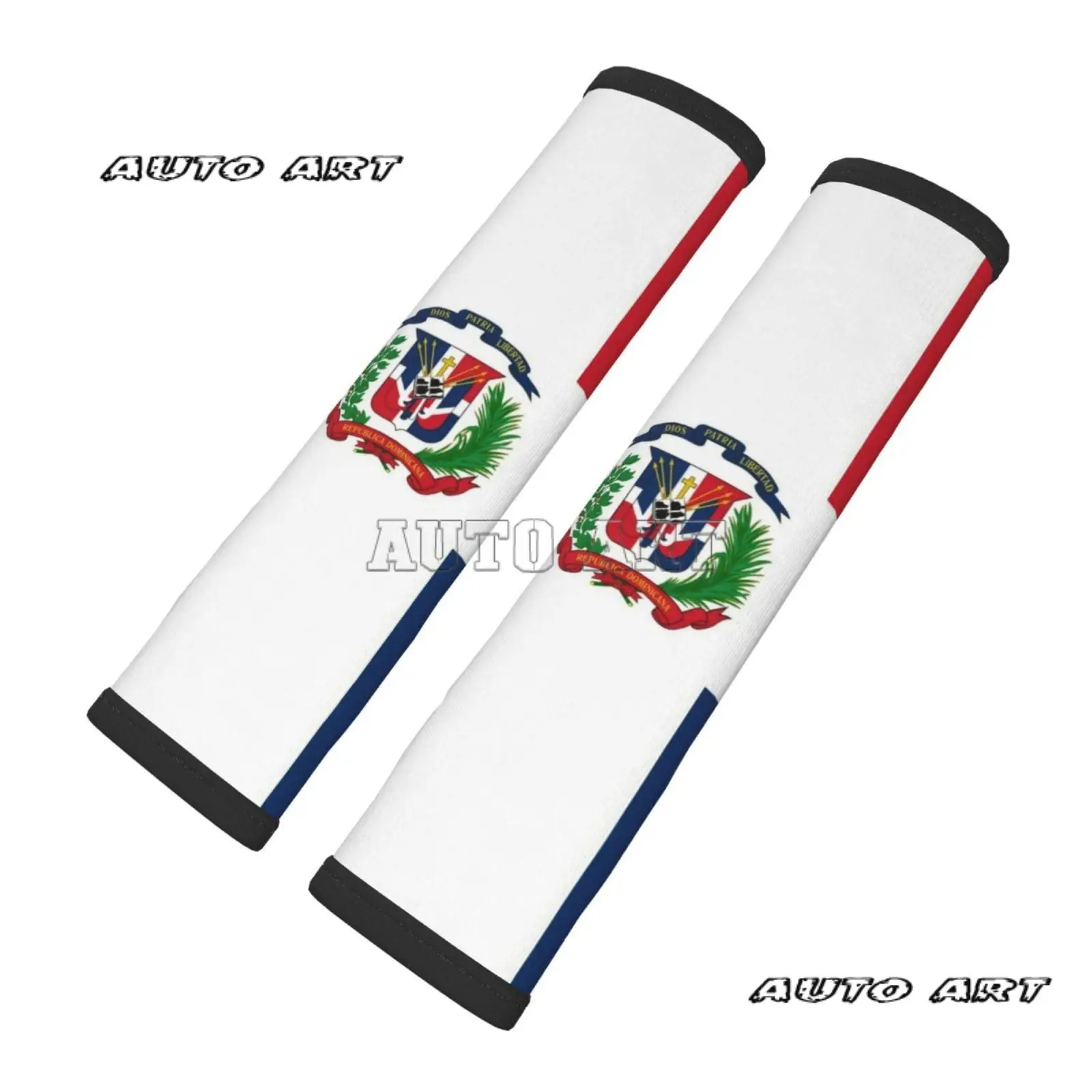 Dominican Republic Flag 2 PCS Car Seat Belt Pad Cover for Adults, Suitable for Car Seat Belt Backpack Shoulder Bag