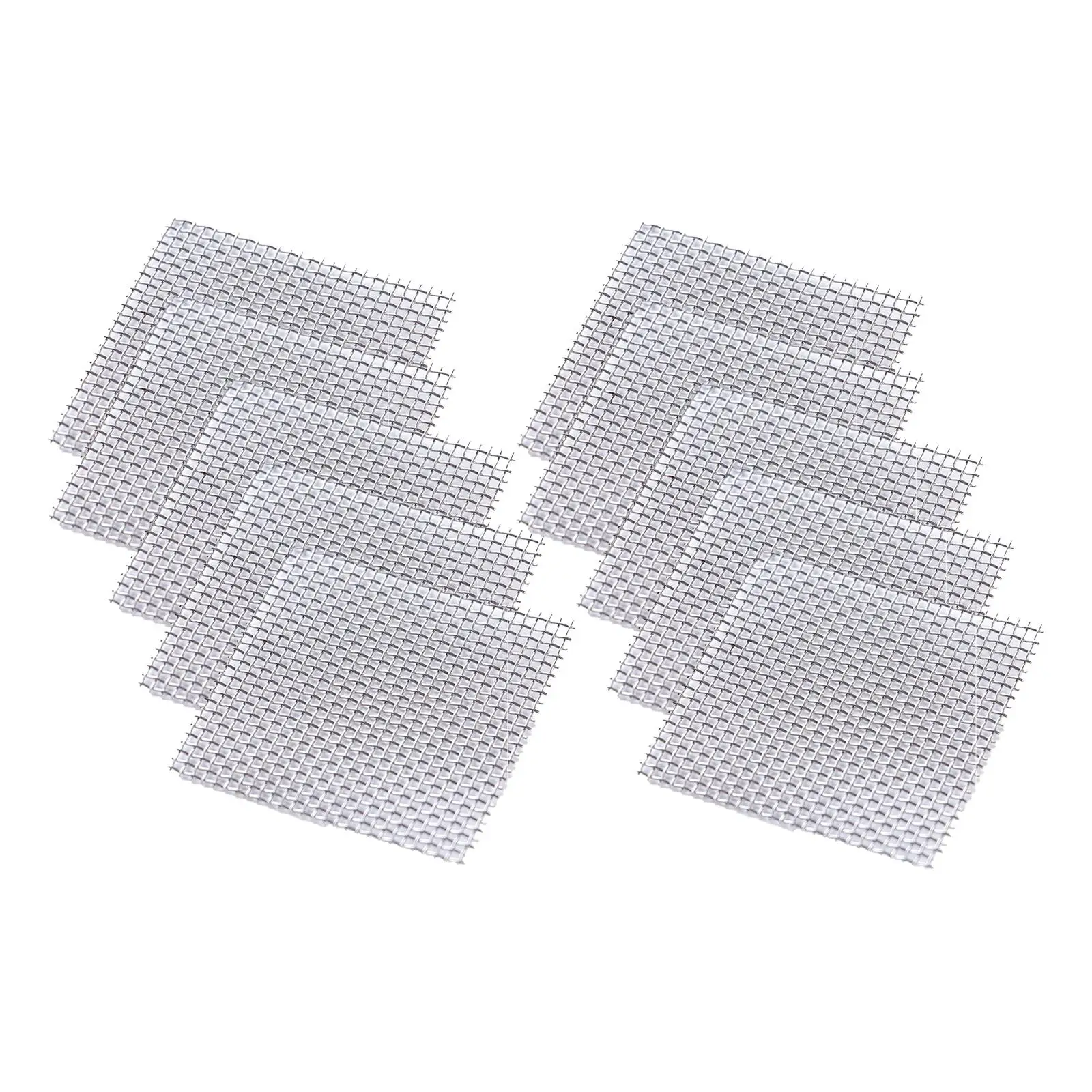 Fish Tank Decorations 10Pcs Fish Tank Wire Mesh Pad 8*8cm Fish Tank Plant Holder DIY Steel Aquarium Decoration Plant Stand Craft Landscape Moss Net