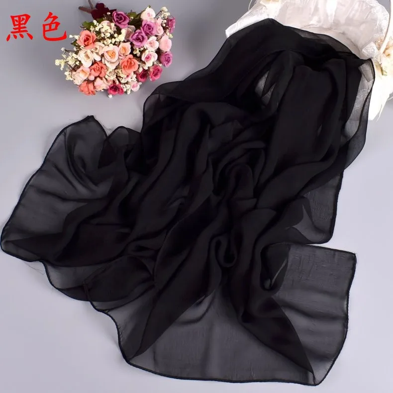 women's long chiffon scarf