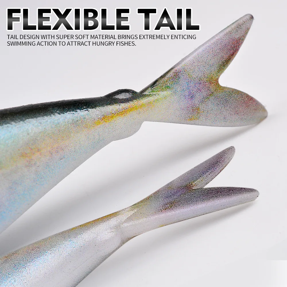 3 Stück 14,5 cm 33 g weicher Köder, bleifreier Downrigger-Köder für Makrelen und Blaufisch, realistischer Köder für Offshore- und Bootsangeln – Detail 6