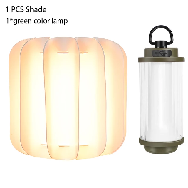 1 shade 1 green lamp
