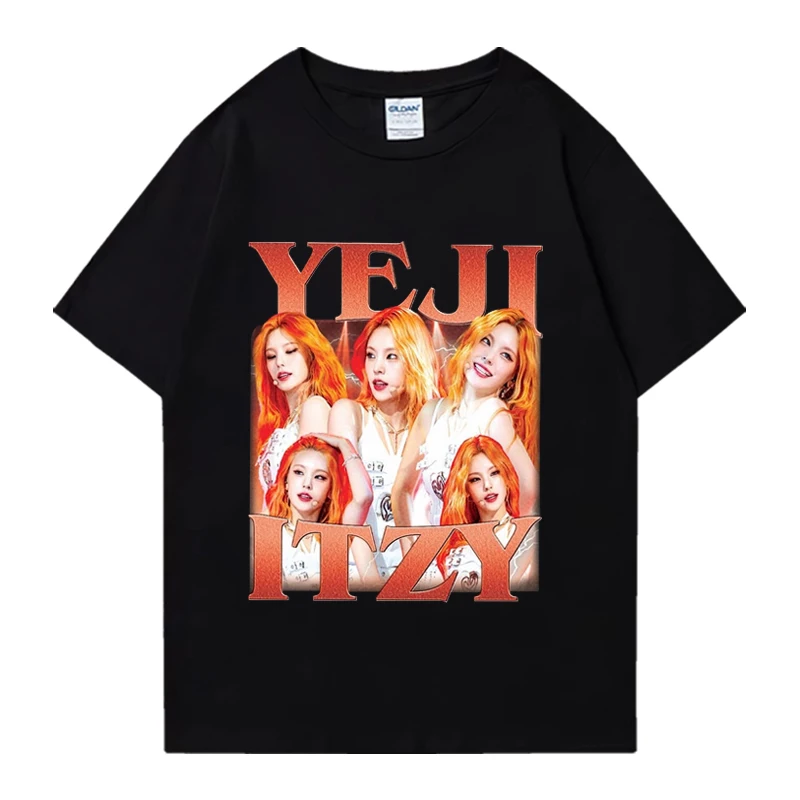 

Kpop Itzy 90s music print T shirt 2024 New Men Women vintage summer oversized short sleeve T-shirts Unisex Y2k 100% Cotton Tops