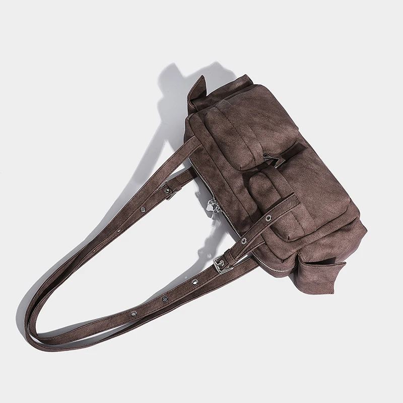 Moto & Bike Underarm Bags Women Luxury Designer Handbags Purses Vintage Large Capacity Multiple Pockets Shoulder