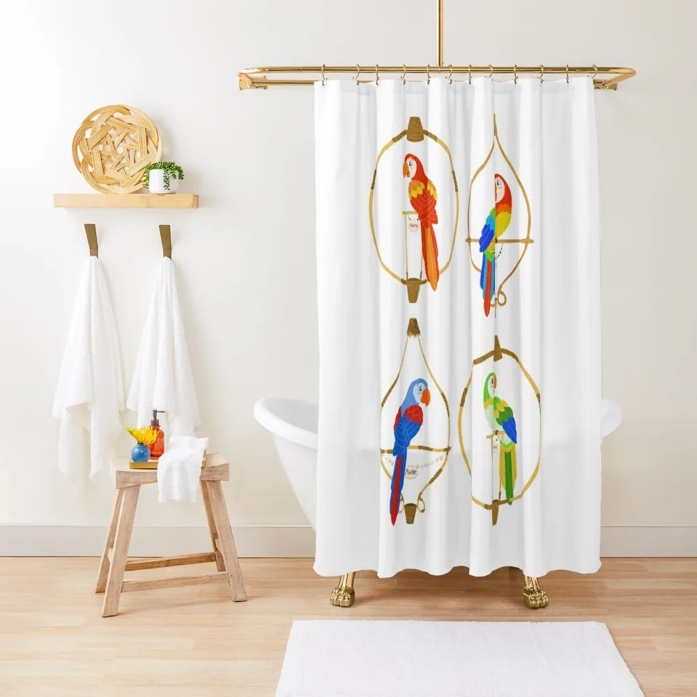 

Tiki Birds Shower Curtain For Bathrooms With Beautiful Designs Shower Sets For Bathroom Cute Shower Curtain