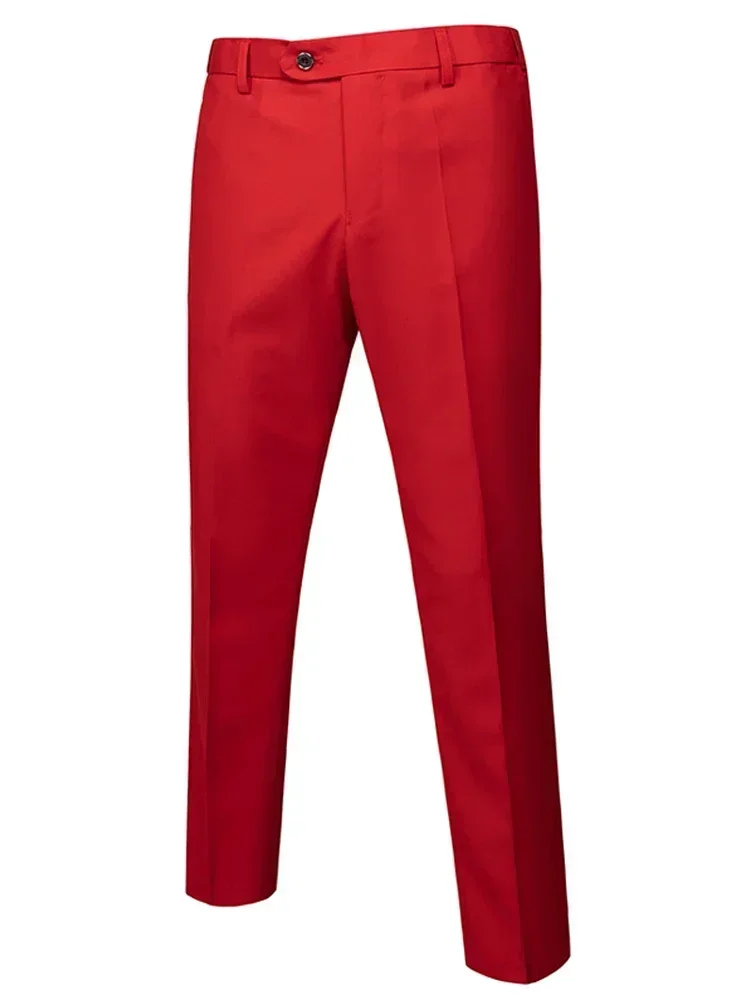 Suit Pants S-6XL Men's Fashion Boutique Solid Color Formal Business Suit Trousers Groom Wedding Dress Men Casual Suit Pants