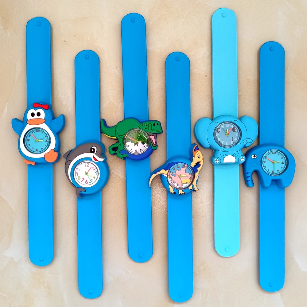 Lovely Baby Cartoon 3D Animals Boys Girls Kids Students Unicorn Birthday Party Christmas Gift Study Time Slap Watches Clock 3