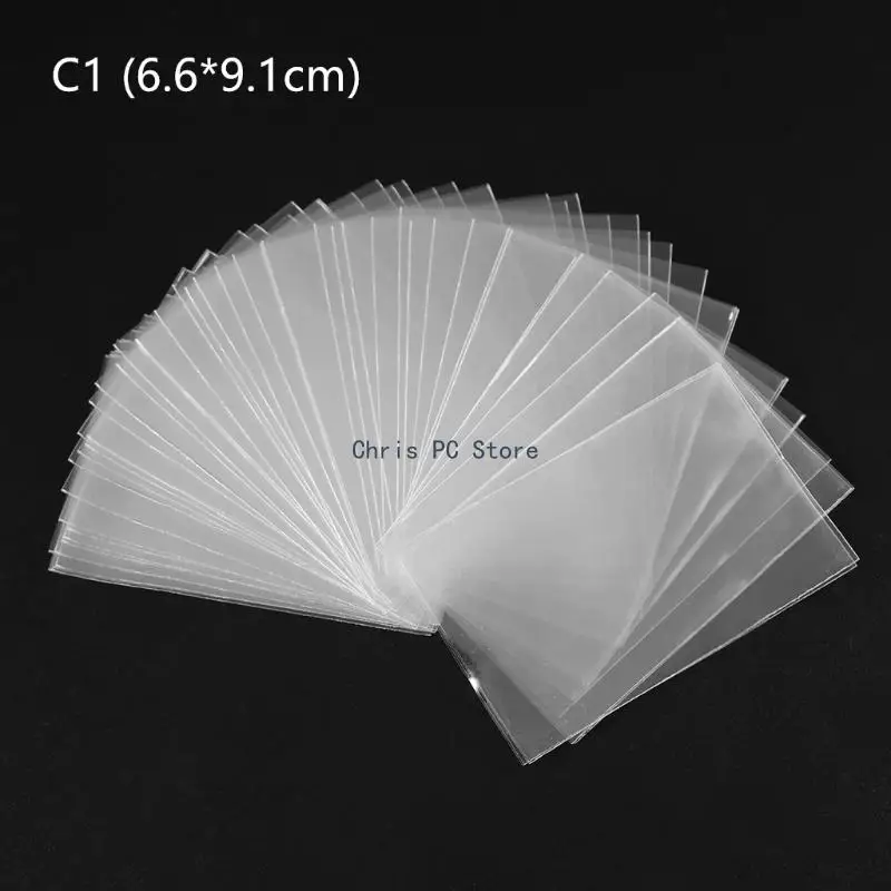 Card Protector Idol Card Protector Memory Card Protector H8WA Clear Card Sleeves 66 x 91mm for TCG Trading Cards and Board Games Standard Size Cards Acid-Free 100pcs/set
