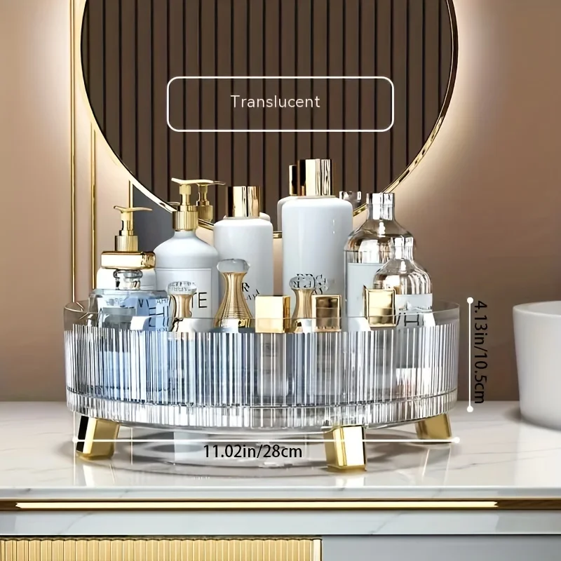 1PCS Makeup Organizer, 360 Rotating Makeup Organizer, Make Up Organizers and Storage, Large-Capacity Round Perfume Organizer, 6