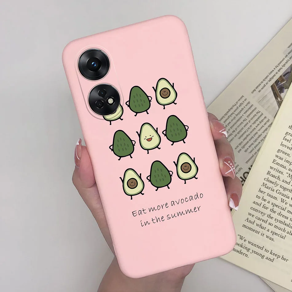 Fashionable Heart & Flower Cat Design Silicone Shockproof Phone Case - Frosted Back Cover