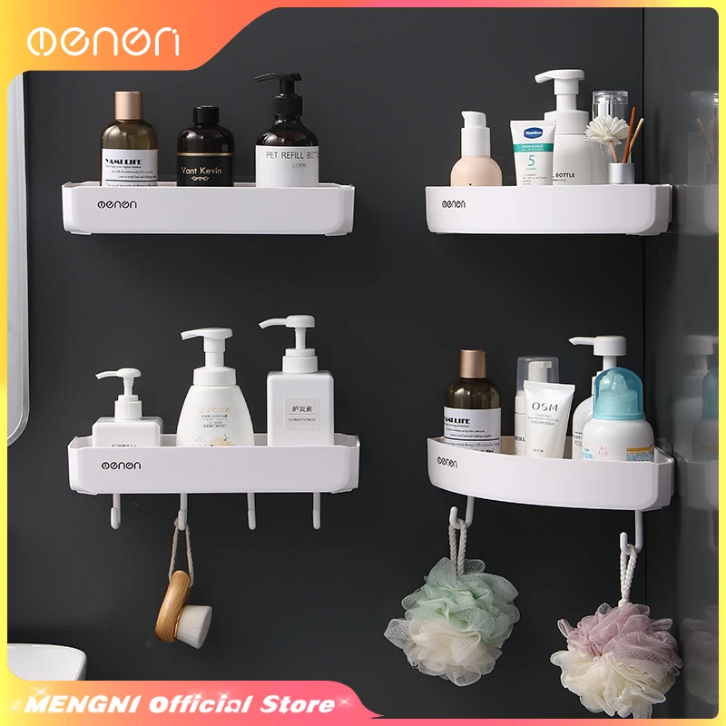 MENGNI Bathroom Shelf Kitchen Storage Organizer Corner Wall mounted Shampoo Rack Shower Shelf Bathroom Accessories set storage rack bathroom shelf bathroom shelf rack bathroom storage rack wall shelf organizer wall shelf