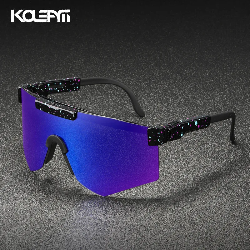 

KDEAM Fashion Oversized Polarized Sport Sunglasses TR90 Colorful Outdoor Cycling Sun Glasses Men Women Polarized Goggle UV400