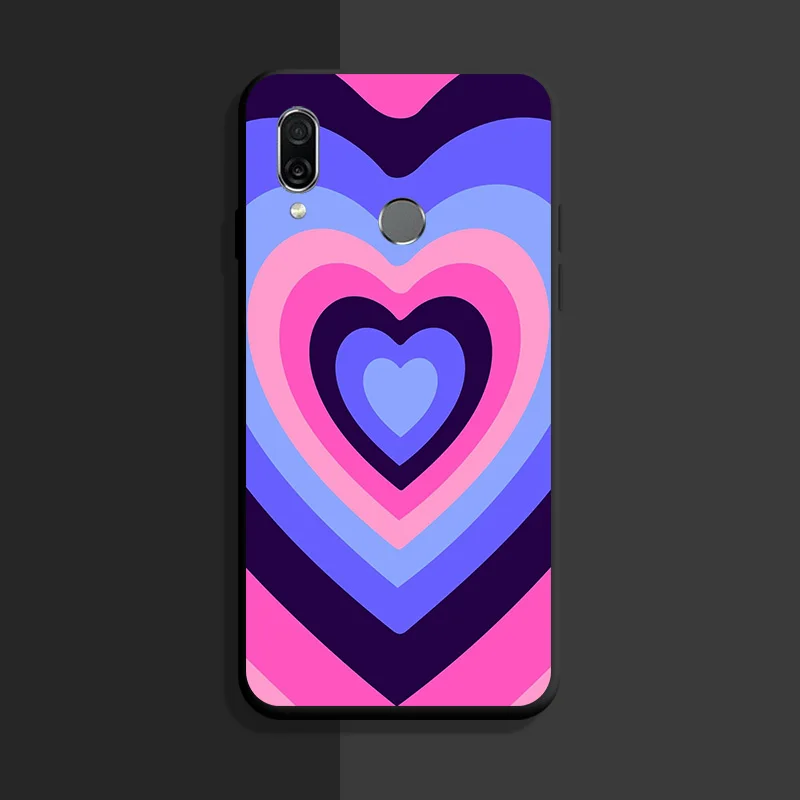 cases for meizu black Case For Meizu Note 9 Cover Soft TPU Silicone Black Protective Phone Bags for meizu Note9 Back Bumper Love Heart Shape Printing best meizu phone case design Cases For Meizu