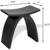 Concrete, Small Waterproof Shower Stool, Modern Medical Shower Chair, Rust-Resistant Materials 300 lbs Capacity, 28 lbs Weight 2