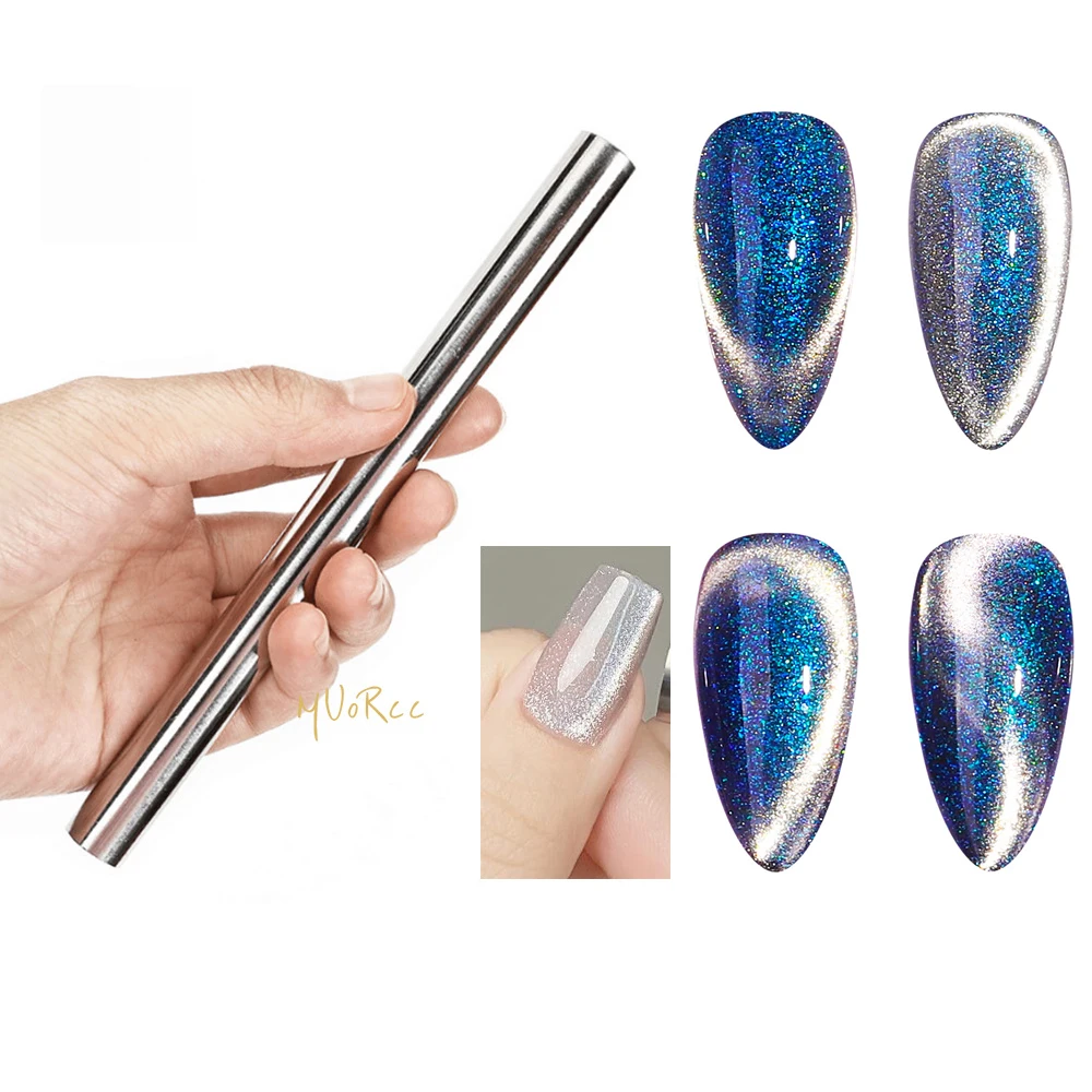 Cat Eye Nail Magnetic Stick Strong Plate Pen for UV Gel Varnish 3D Line Strip Effect Multi-function Magnet Board Nails Art Tool