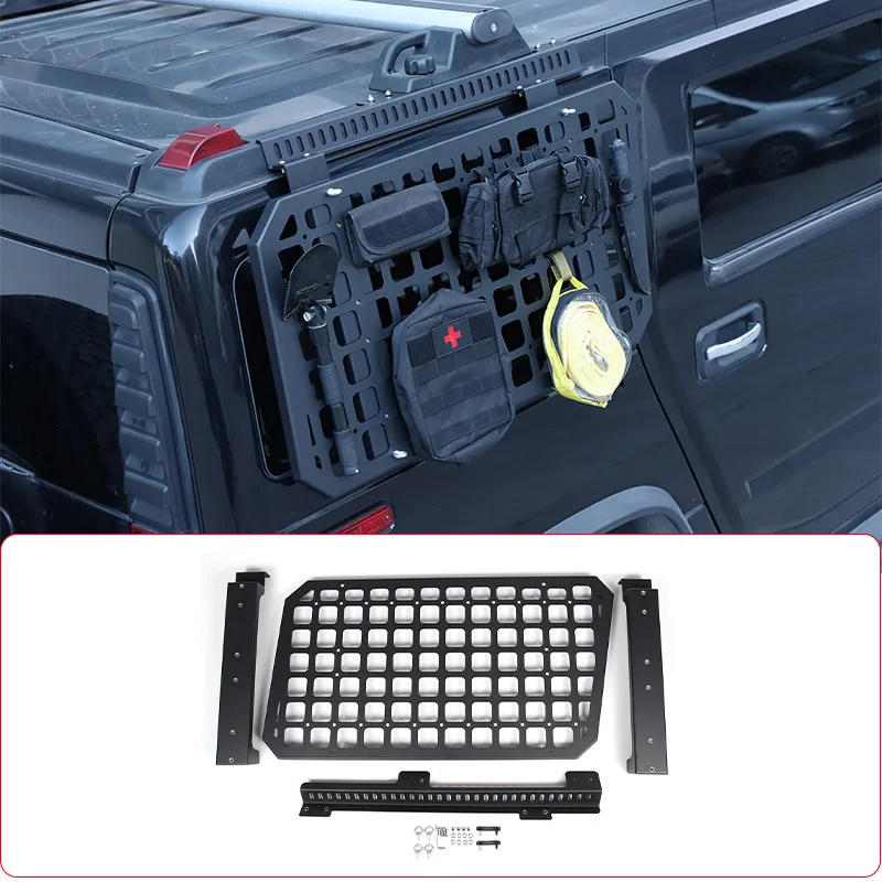 

For Hummer H2 2003-2009 Aluminum alloy Car Rear Side Window Protective Hanging Bag Board Exterior Car Accessories