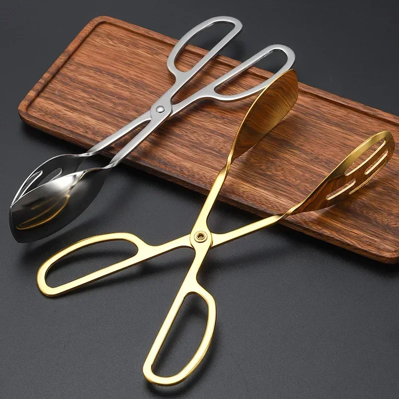 Food Tongs Buffet Tongs Stainless Steel Buffet Party Catering Serving Tongs Food Serving Cake Salad Bread Kitchen Baking Tools Clip
