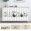 Japanese Style Cabinet Curtain Kitchen Curtains Cover Self-adhesive Half-Curtain for Cupboard Wardrobe Home Dust Cloth 주방커튼 1