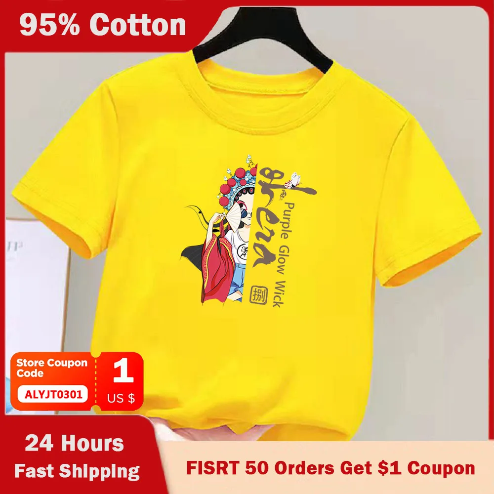 

2 To 14 Years 95% Cotton Children T-shirt Kawaii Anime Cartoons T Shirt Casual Clothes Kid Girl Boy Short Sleeve Tops #120