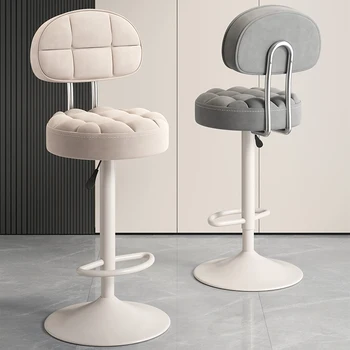 Bar chairs, modern minimalist stools, rotating bar stools, home bar chairs, counter round stools, rotating chairs 1