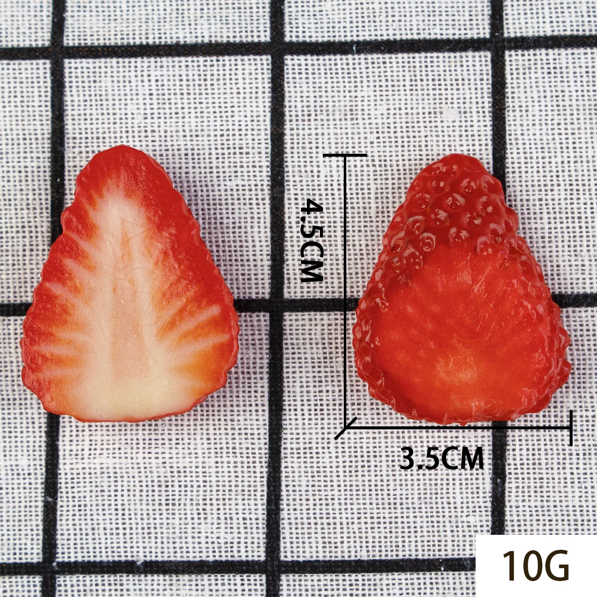 Artificial Strawberry Slices PVC Strawberry Slice Prop Fake Fruit Kid's Toys Lifelike Fake Fruit Display Table Decoration