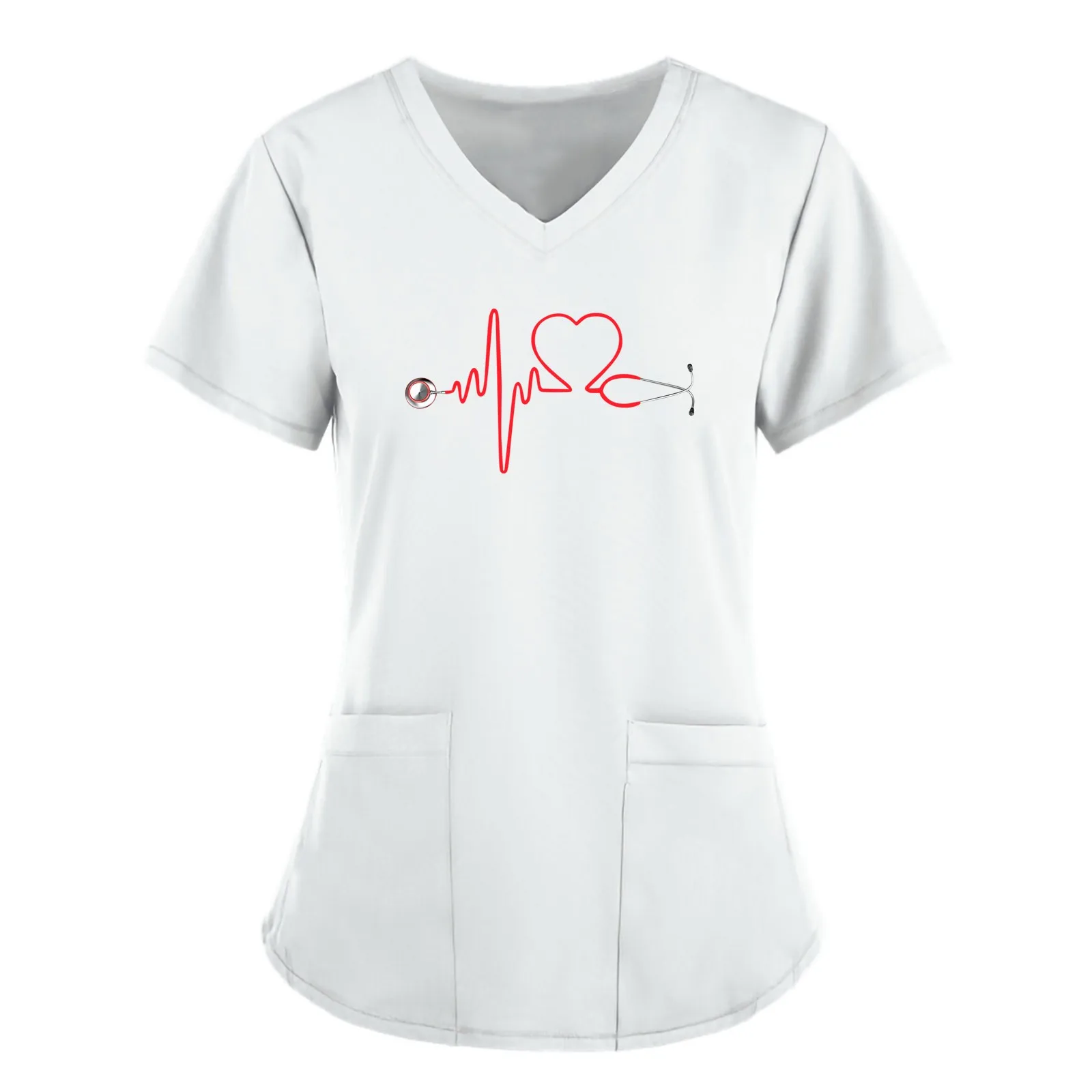 

Nursing Tops Scrub Women Working Surgery Love Sanitary Clothes Scrubs Working Clothes Medico Surgery Medical Clothing Blouse