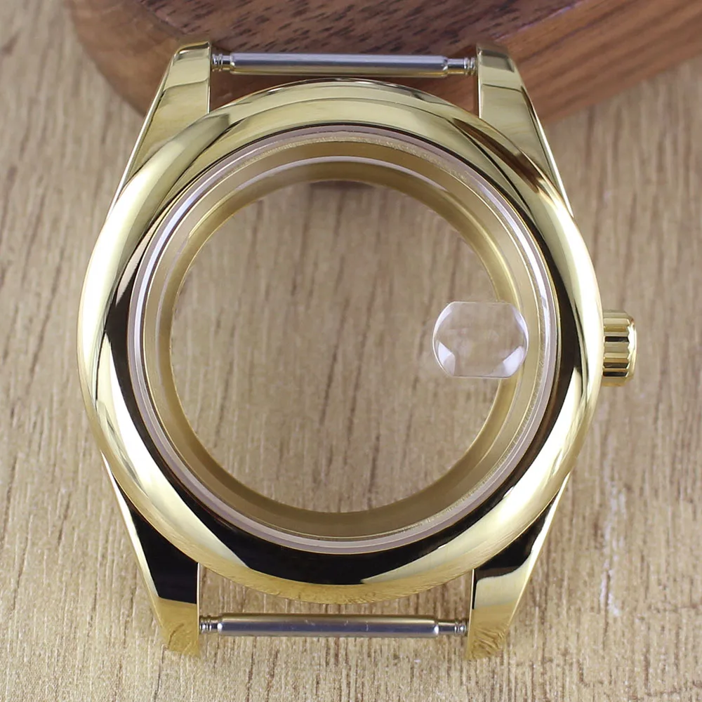Fashion Round Edge Watch Case with Sapphire Glass - Waterproof, 36mm/39mm, 28.5mm Dial Compatibility