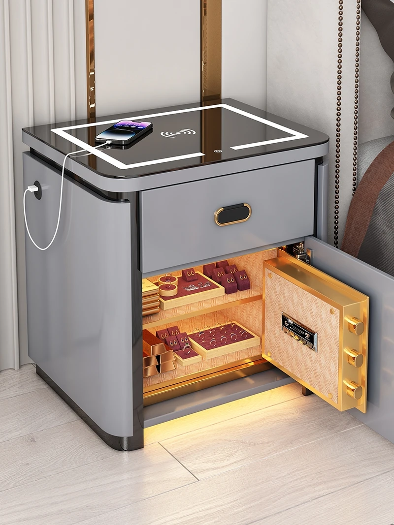 

Home safe Intelligent bedside table safe one multi-functional small anti-theft modern simple bedside cabinet