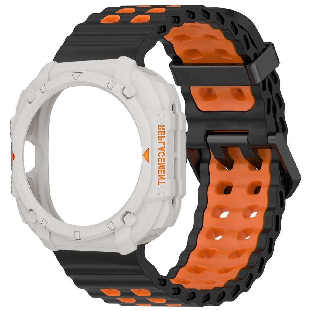 Premium Silicone Sport Band & Protective Case for 47mm Smartwatch - Durable Strap & Bracelet Cover