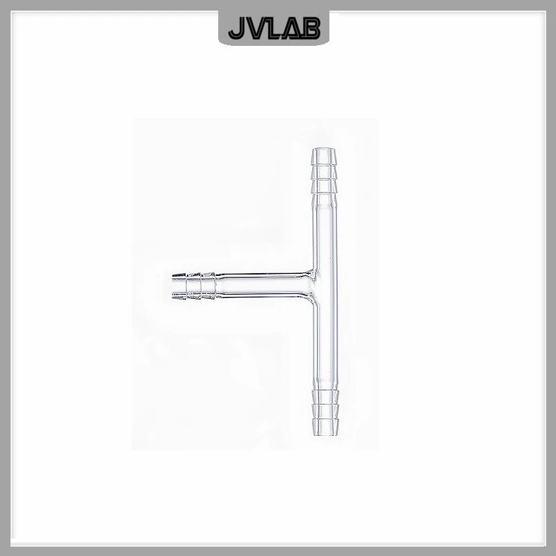 Glass Adapter Dual Connecting Glass Tube Pagoda Small Mouth Catheter T-shaped Three-way Connector OD 10 mm ID 7.5mm 5 / PK